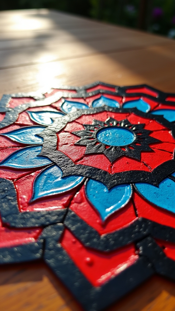 bold geometric mandalas energize spaces