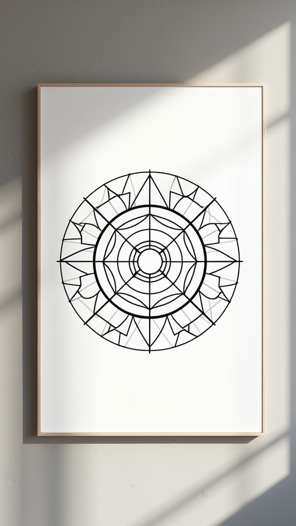 calming monochrome geometric patterns