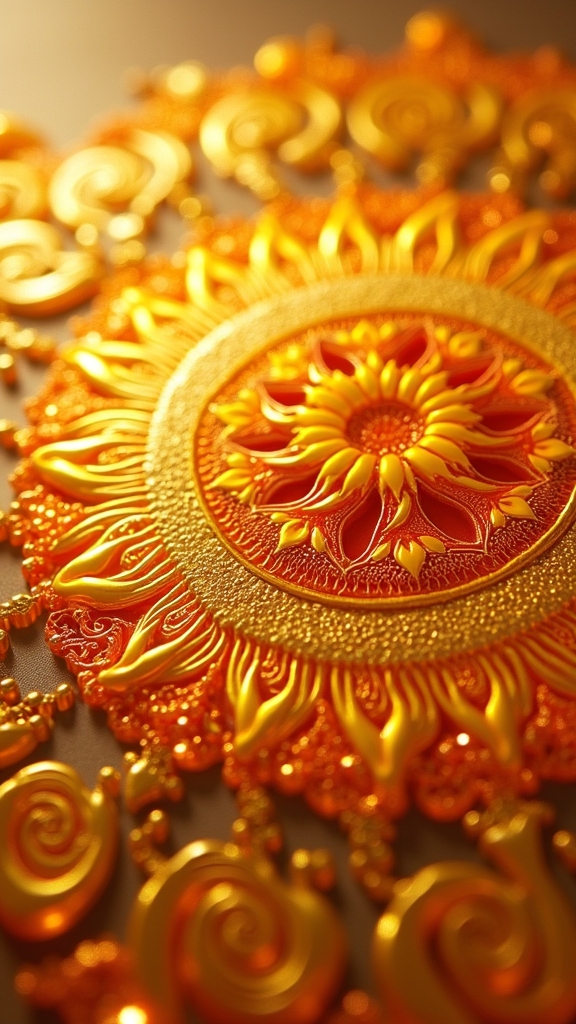 colorful energizing mandala creation