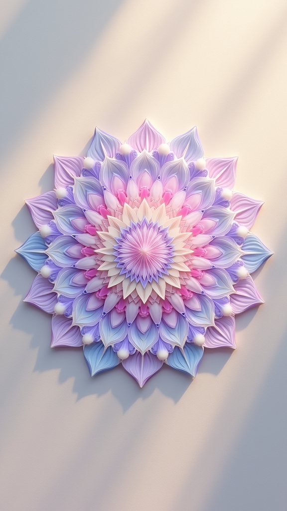 dreamy pastel mandala art