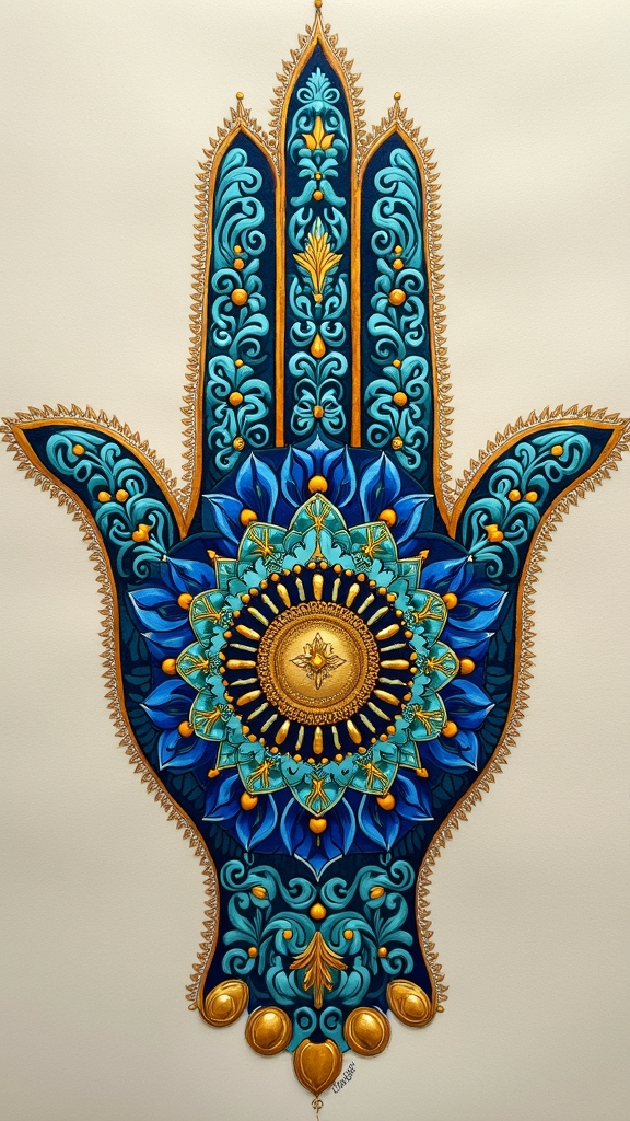 hamsa mandala color inspiration