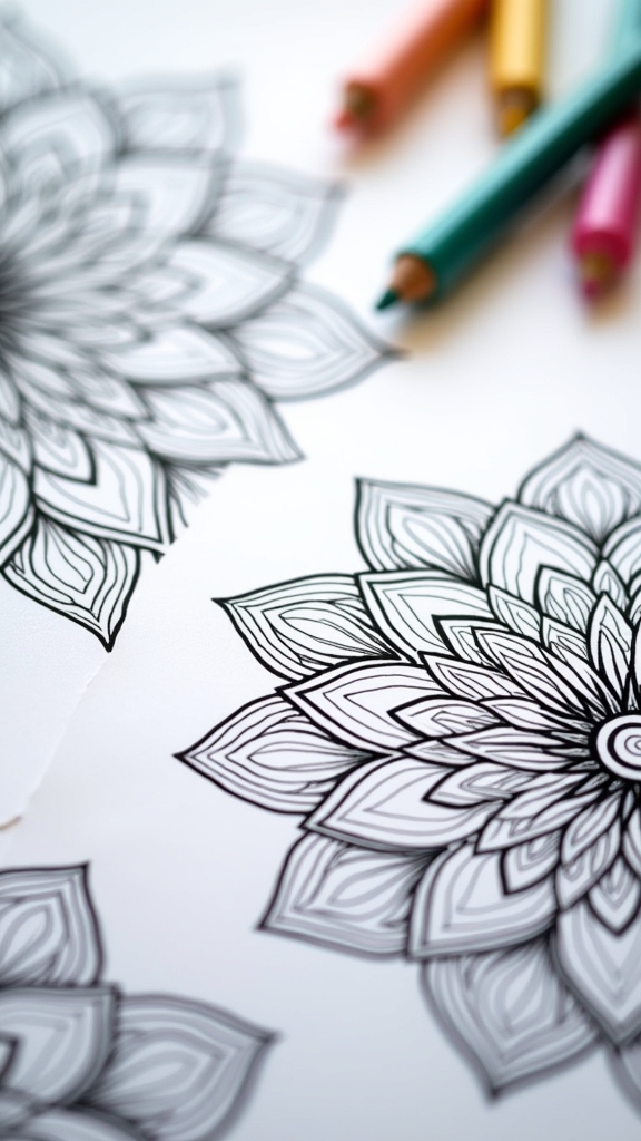 lotus mandala coloring pages