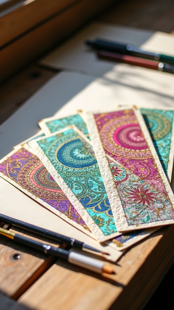 mandala bookmarks with quotes