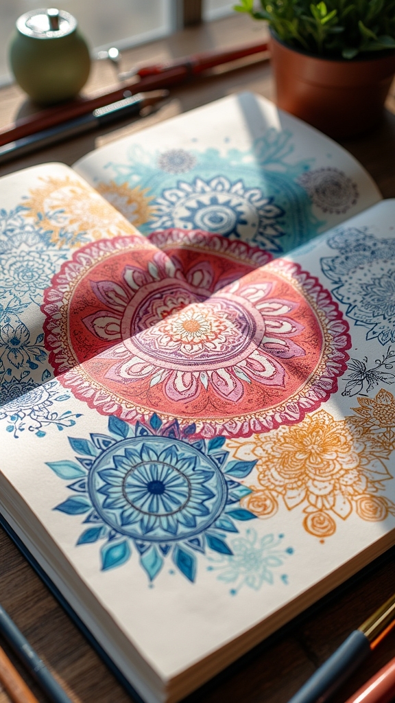 mandala collage page creativity