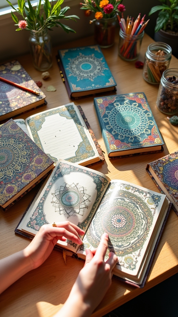 mindful mandala affirmation journals