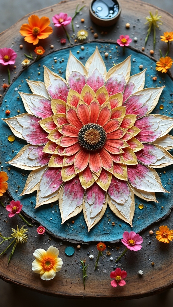 mixed media mandala art