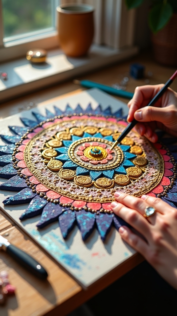 mixed media mandala creativity