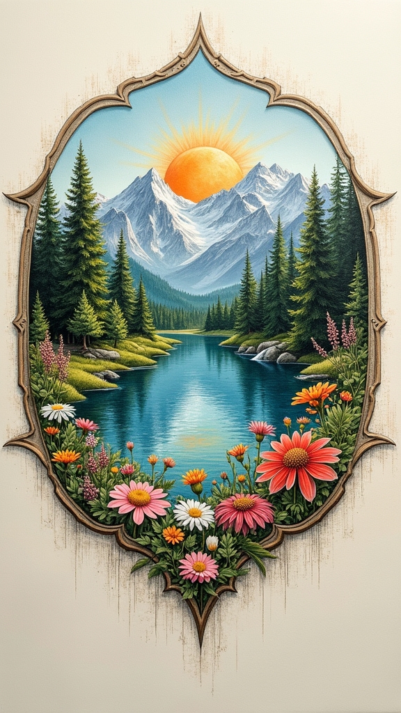 nature infused mandala designs