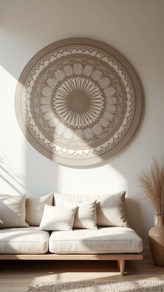 neutral tone mandala art