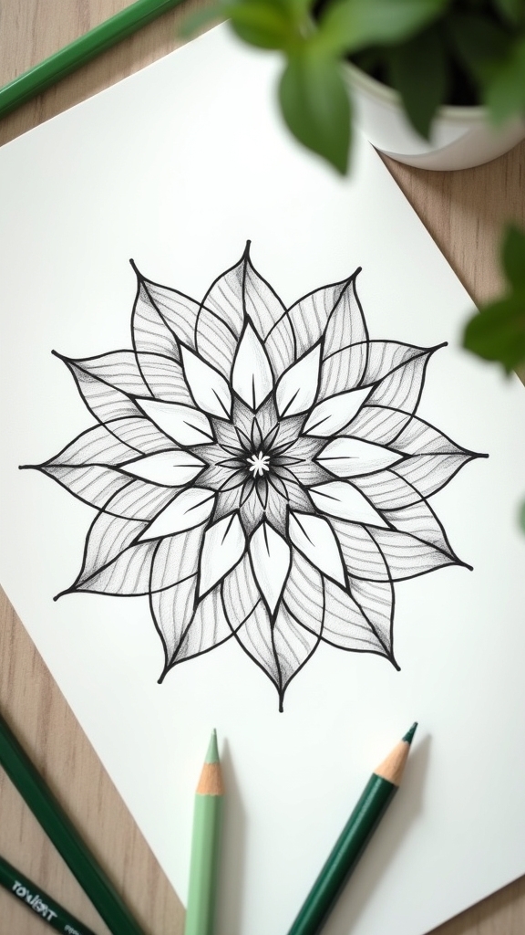 overlapping bold leaf design