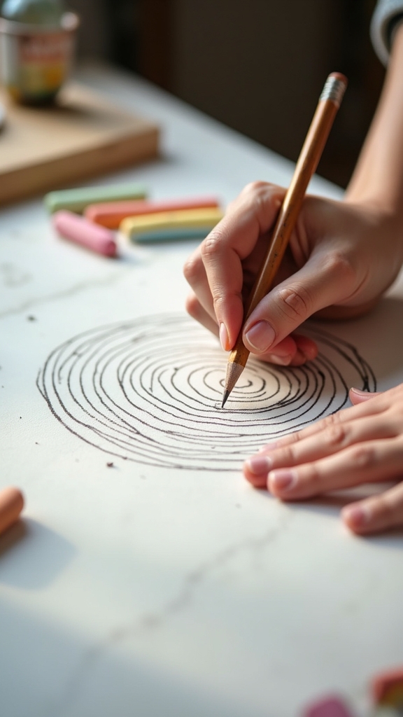 sketching mandala rangoli outline