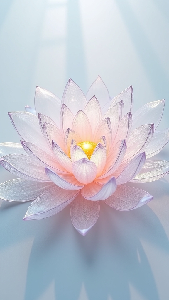 transparent lotus mandala art
