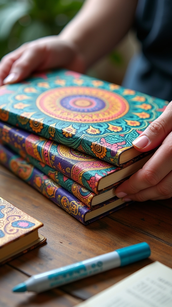 travel journals with mandalas