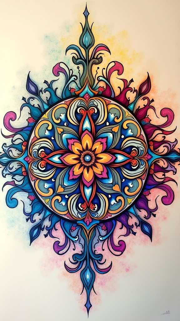typography enhances mandala art