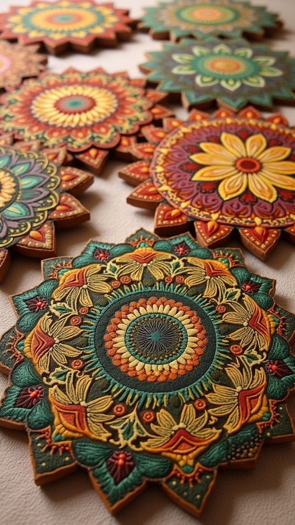 vibrant cultural lotus mandalas