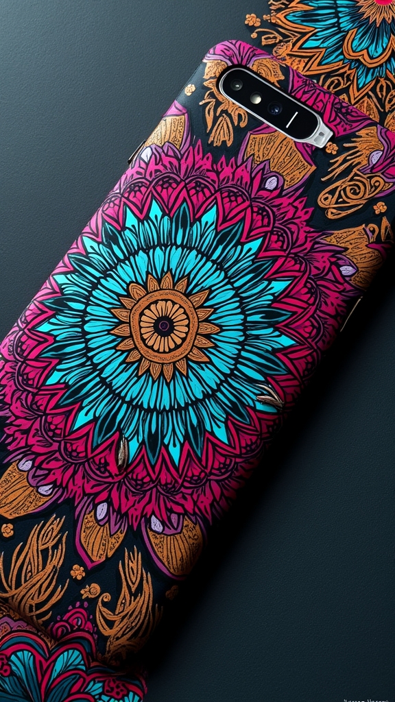 vibrant mandala phone designs