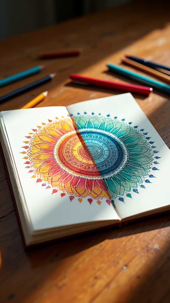 warm vs cool mandalas